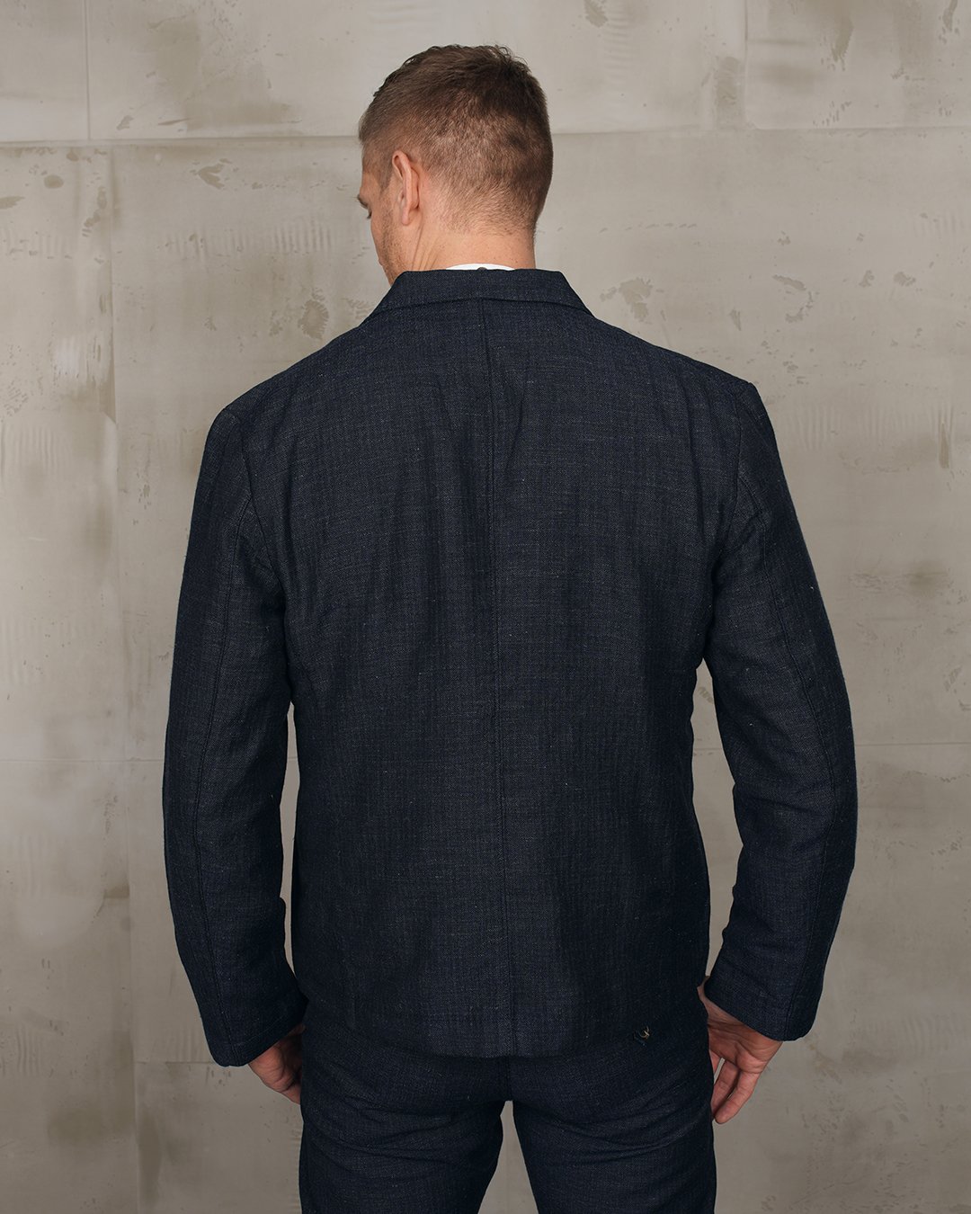 Harvester Jacket Owen Blue Pike Brothers — veste vintage, vue de dos