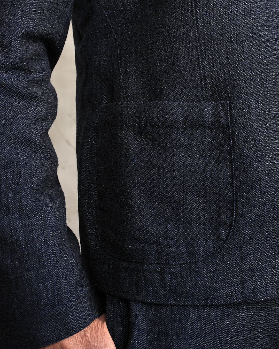 Harvester Jacket Owen Blue Pike Brothers — veste vintage, vue de côté