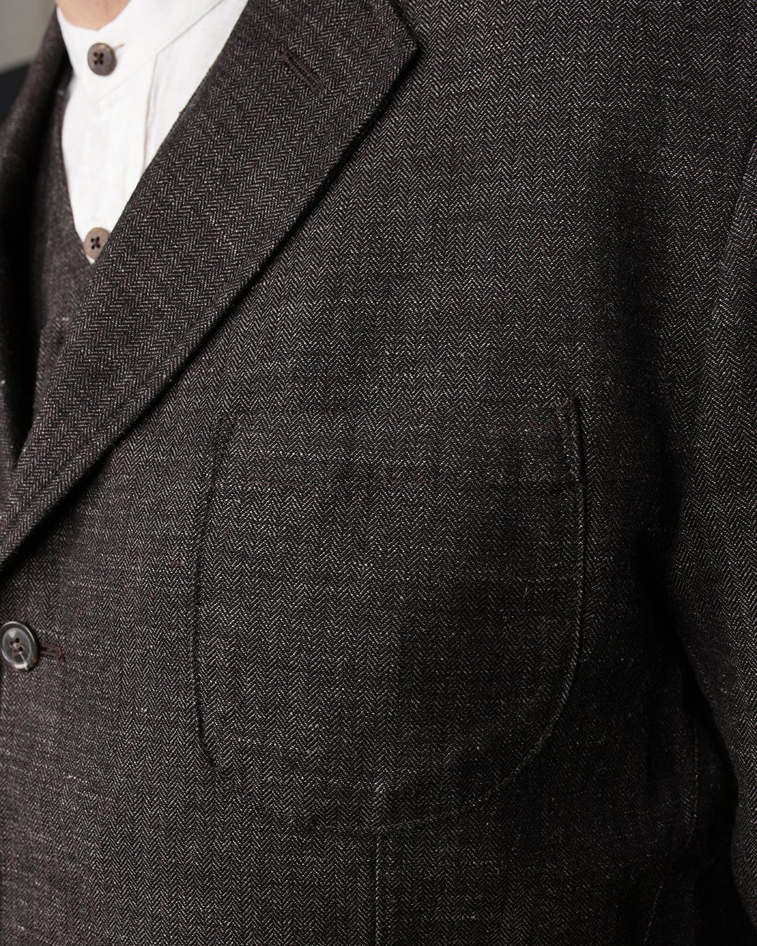 Harvester Jacket Owen Brown Pike Brothers — veste vintage, détail des finitions