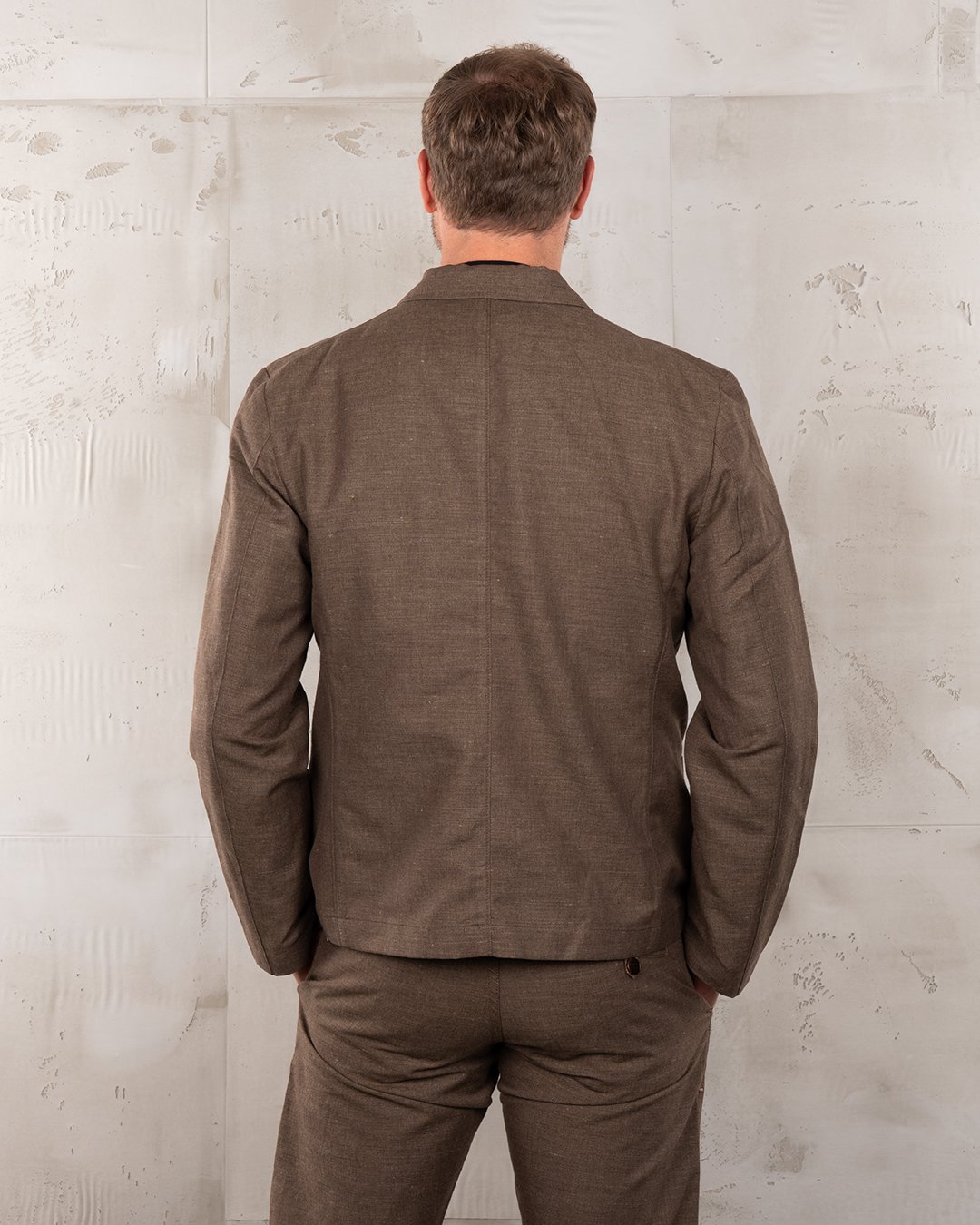 Harvester Jacket Raymond Brown Pike Brothers — veste vintage, détail de la matière