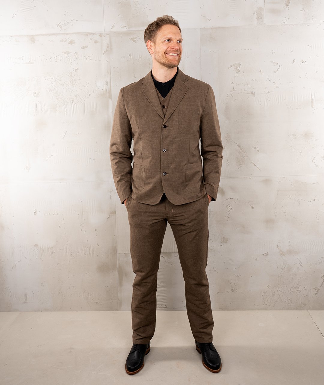 Harvester Jacket Raymond Brown Pike Brothers — veste vintage, détail du col