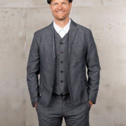Harvester Jacket Smoke Grey Pike Brothers — veste vintage, vue de face