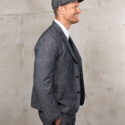 Harvester Jacket Smoke Grey Pike Brothers — veste vintage, vue de dos Harvester Jacket Smoke Grey Pike Brothers — veste vintage, vue de dos