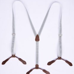 Hauler Braces Glacier Grey Pike Brothers — bretelles vintage, vue de face