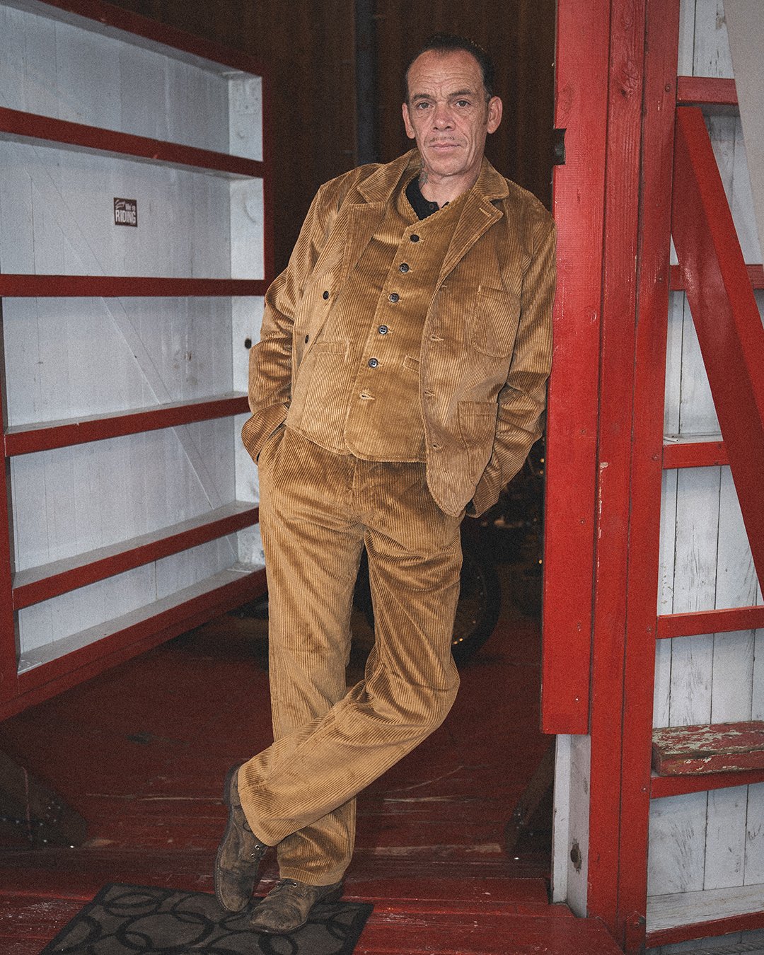 Hauler Jacket Goliath Cord Pike Brothers — veste vintage, détail de la matière