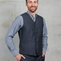 Hauler Vest Chicago Blue Pike Brothers — gilet vintage, vue de face