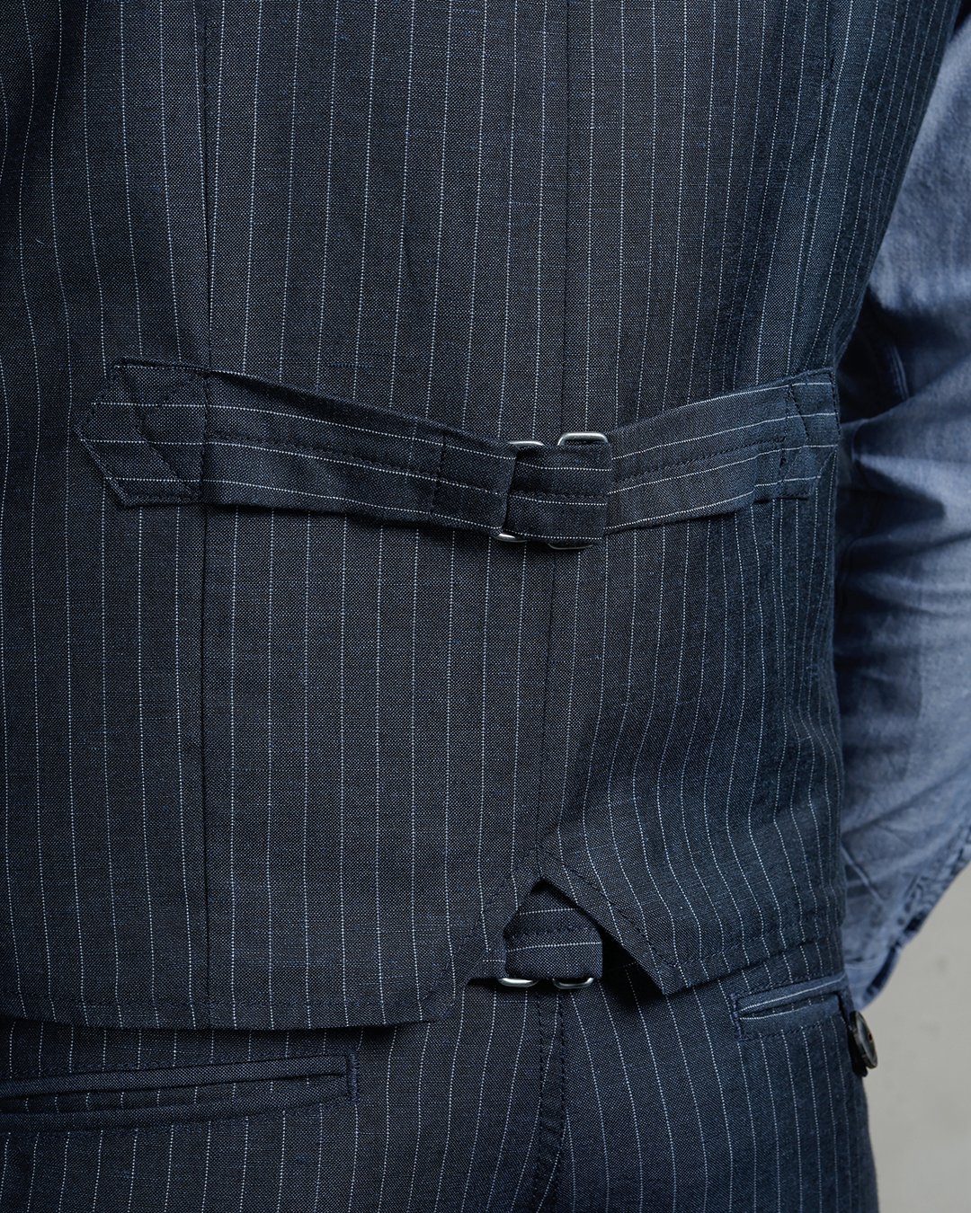 Hauler Vest Chicago Blue Pike Brothers — gilet vintage, détail de la matière