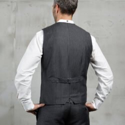 Hauler Vest Chicago Grey Pike Brothers — gilet vintage, vue de dos Hauler Vest Chicago Grey Pike Brothers — gilet vintage, vue de dos