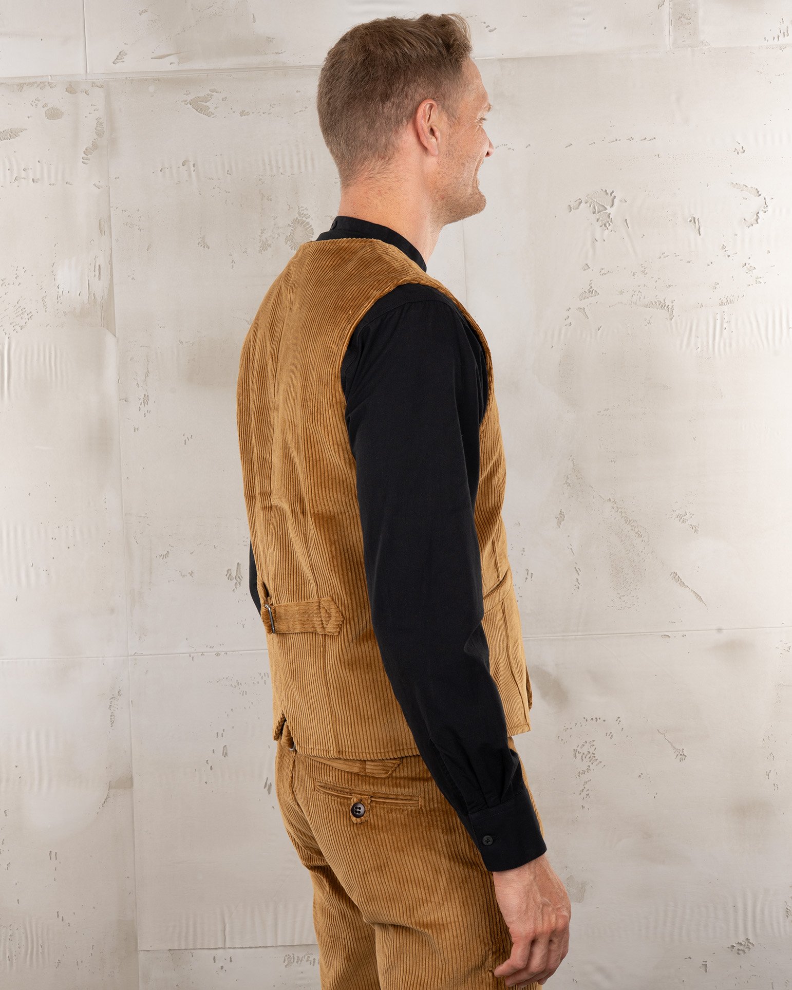 Hauler Vest Goliath Cord Pike Brothers — vintage vest, fabric close-up