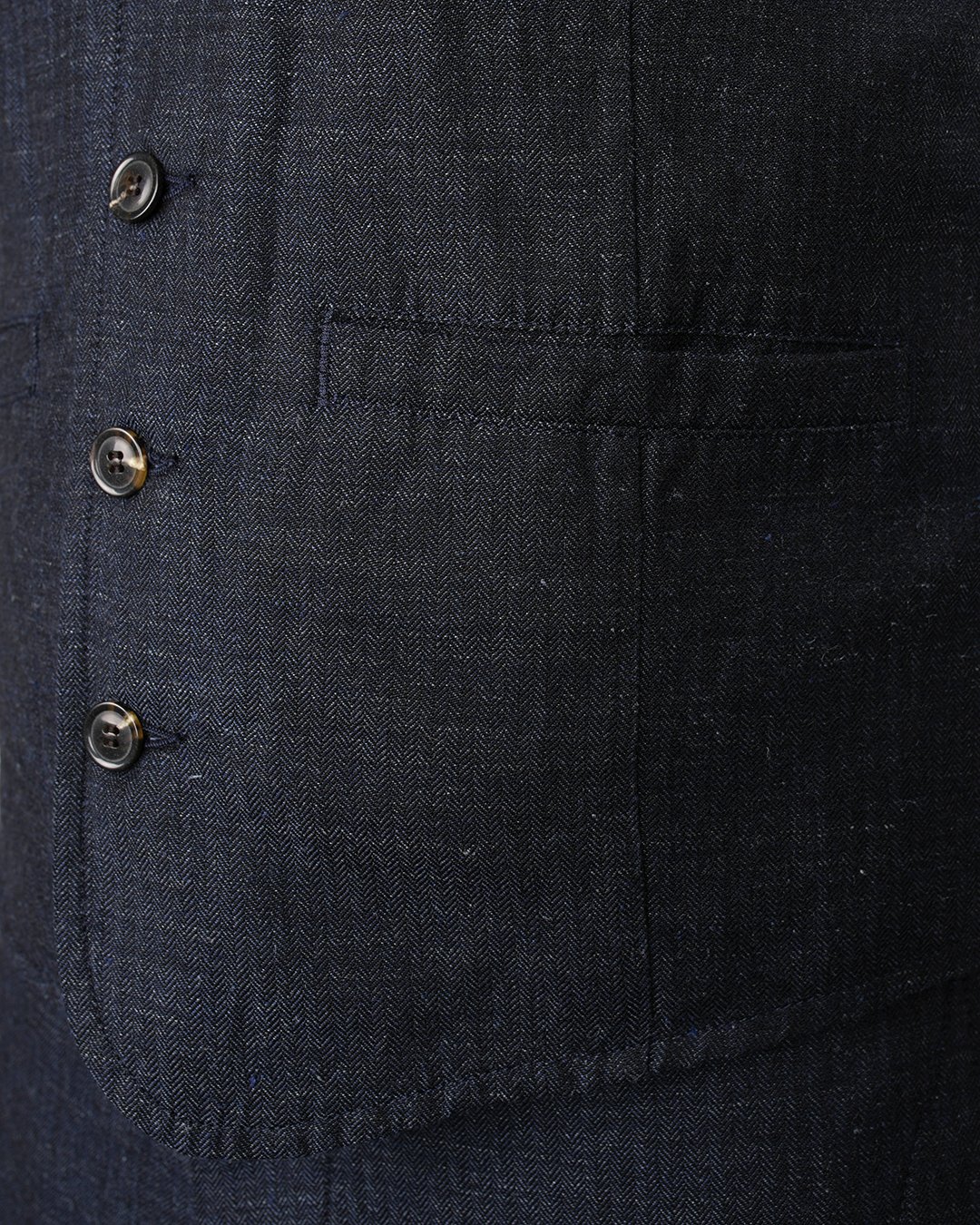 Hauler Vest Owen Blue Pike Brothers — gilet vintage, détail des finitions