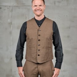 Hauler Vest Raymond Brown Pike Brothers — gilet vintage, vue de face