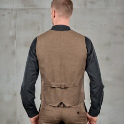Hauler Vest Raymond Brown Pike Brothers — gilet vintage, vue de dos Hauler Vest Raymond Brown Pike Brothers — gilet vintage, vue de dos