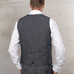 Hauler Vest Smoke Grey Pike Brothers — gilet vintage, vue de dos Hauler Vest Smoke Grey Pike Brothers — gilet vintage, vue de dos