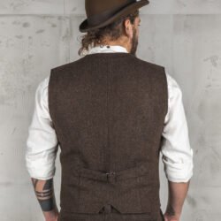 Hauler Vest Upland Brown Pike Brothers — gilet vintage, vue de dos Hauler Vest Upland Brown Pike Brothers — gilet vintage, vue de dos