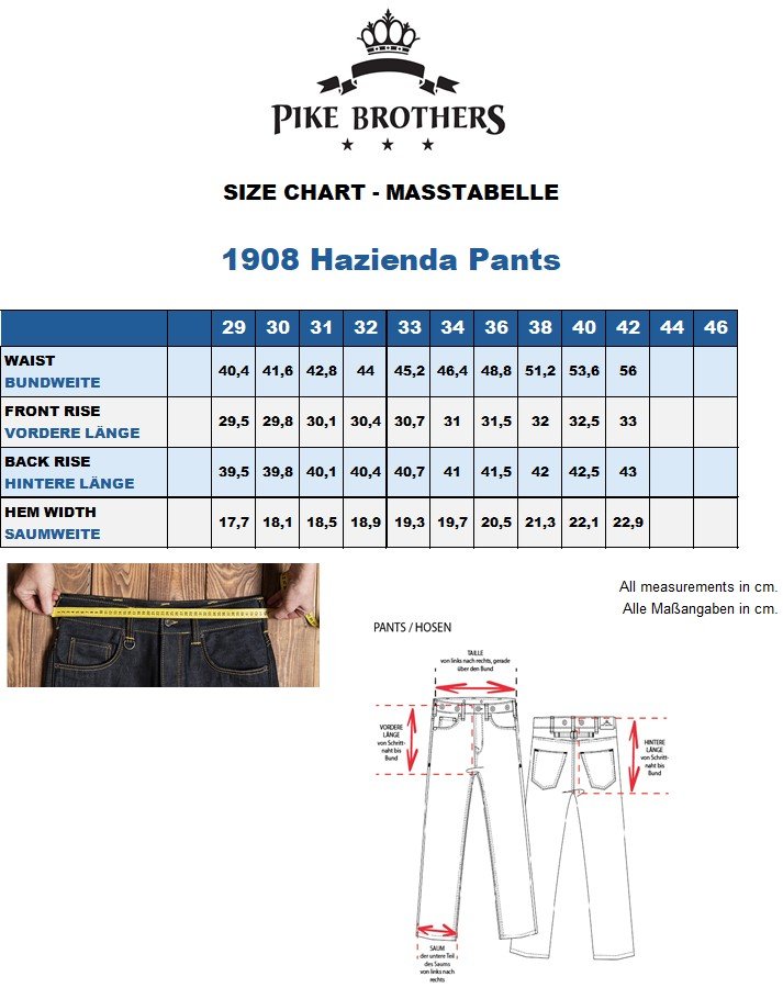 Hazienda Pant Panama Grey Pike Brothers — pantalon vintage, vue d’ensemble