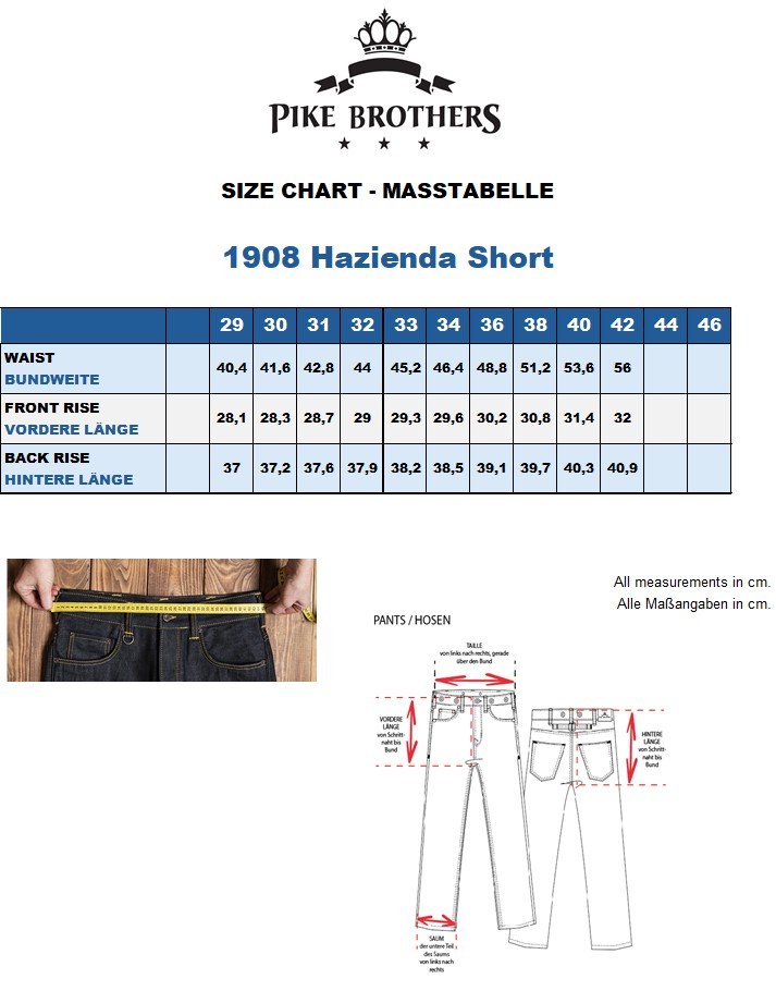 Hazienda Short Panama Grey Pike Brothers — short vintage, vue d’ensemble