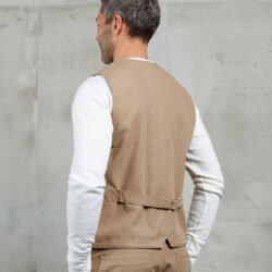 Hazienda Vest Panama Beige Pike Brothers — gilet vintage, vue de dos Hazienda Vest Panama Beige Pike Brothers — gilet vintage, vue de dos