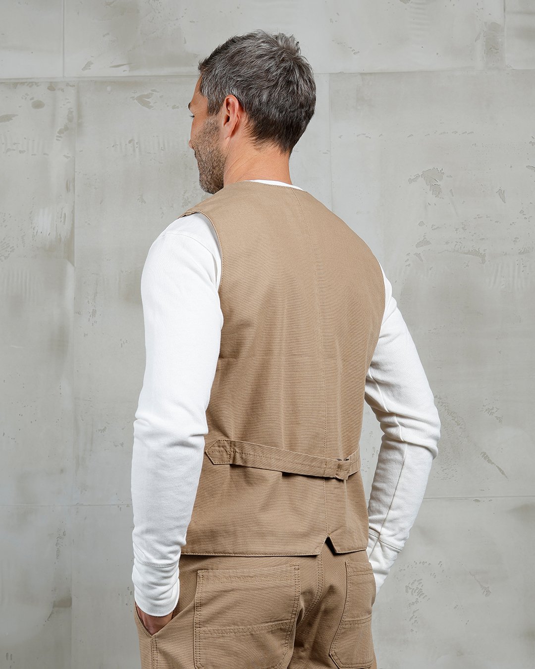 Hazienda Vest Panama Beige Pike Brothers — gilet vintage, vue de dos