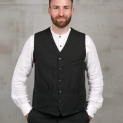 Hazienda Vest Panama Grey Pike Brothers — gilet vintage, vue de face