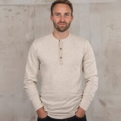 Henley Shirt Long Sleeve Pike Brothers — vintage shirt, front view