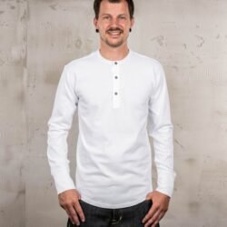 Henley Shirt Long Sleeve Pike Brothers — vintage shirt, front view