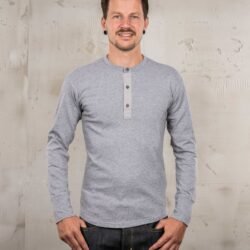 Henley Shirt Long Sleeve Pike Brothers — vintage shirt, front view