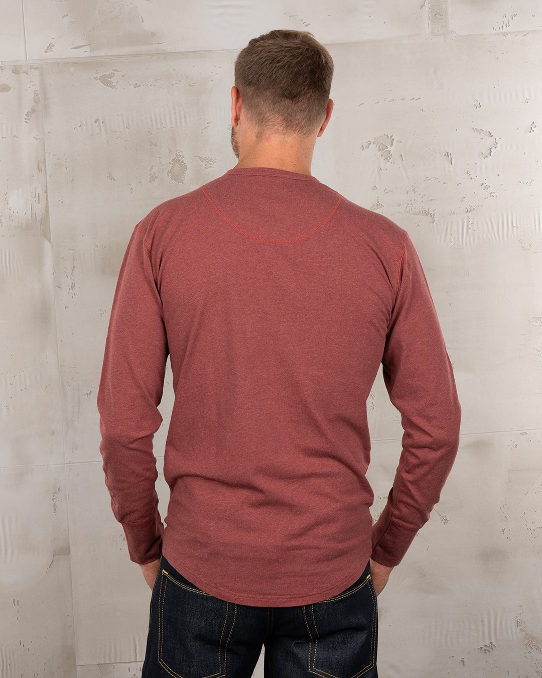 Henley Shirt Long Sleeve Pike Brothers — vintage shirt, stitching detail