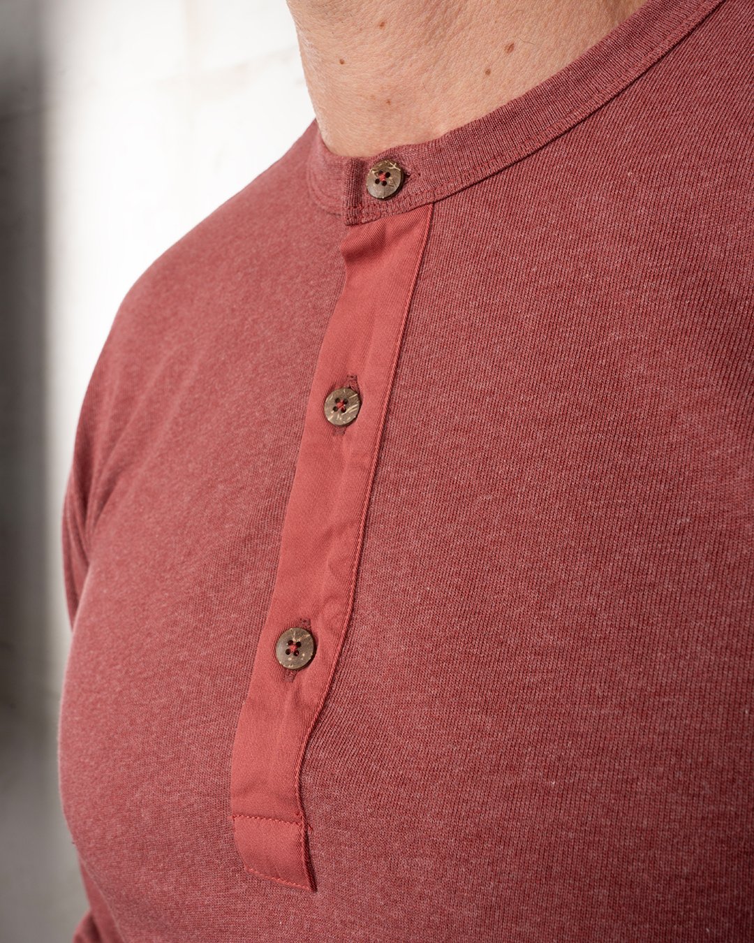 Henley Shirt Long Sleeve Pike Brothers — vintage shirt, worn in context