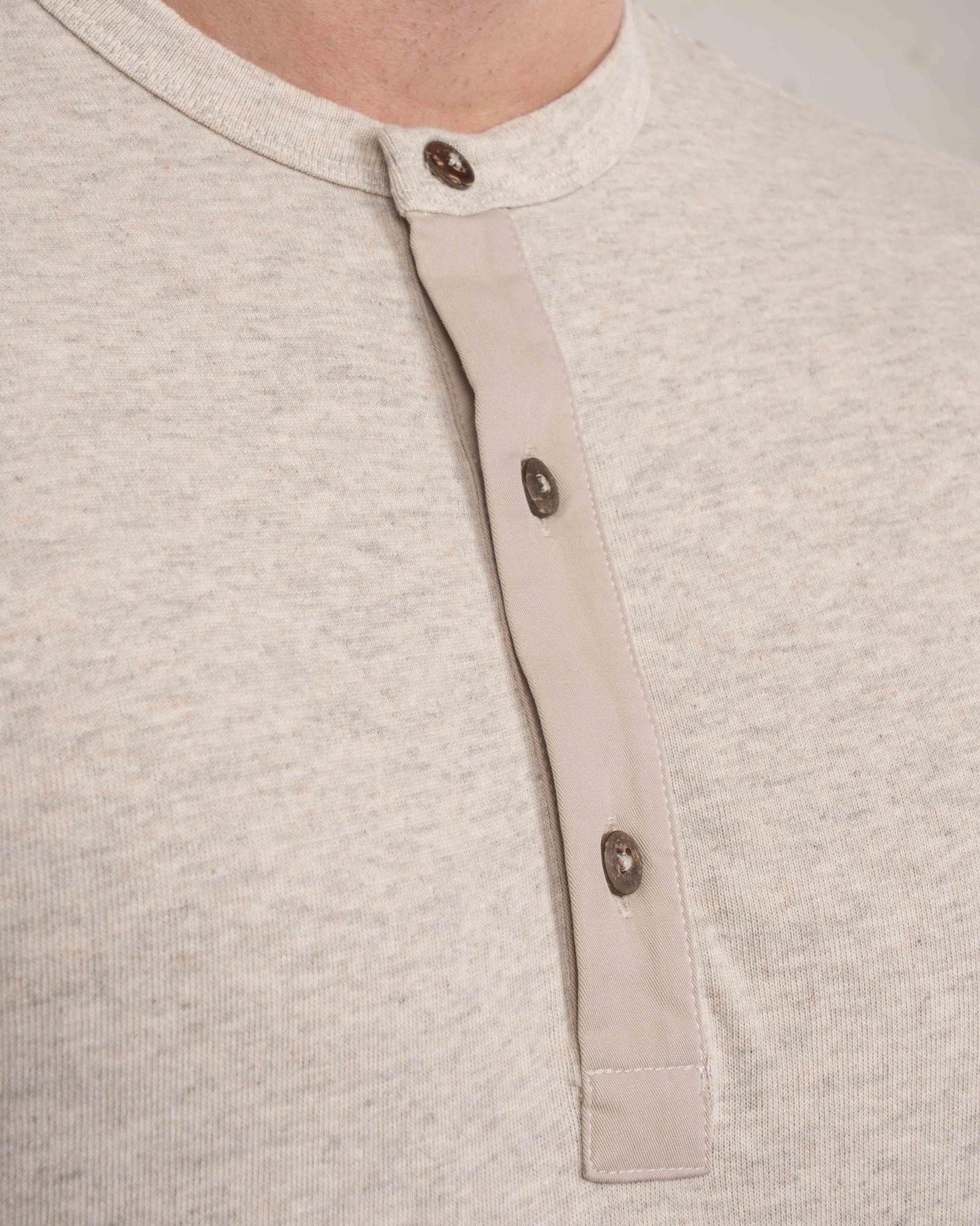 Henley Shirt Long Sleeve Pike Brothers — vintage shirt, side view