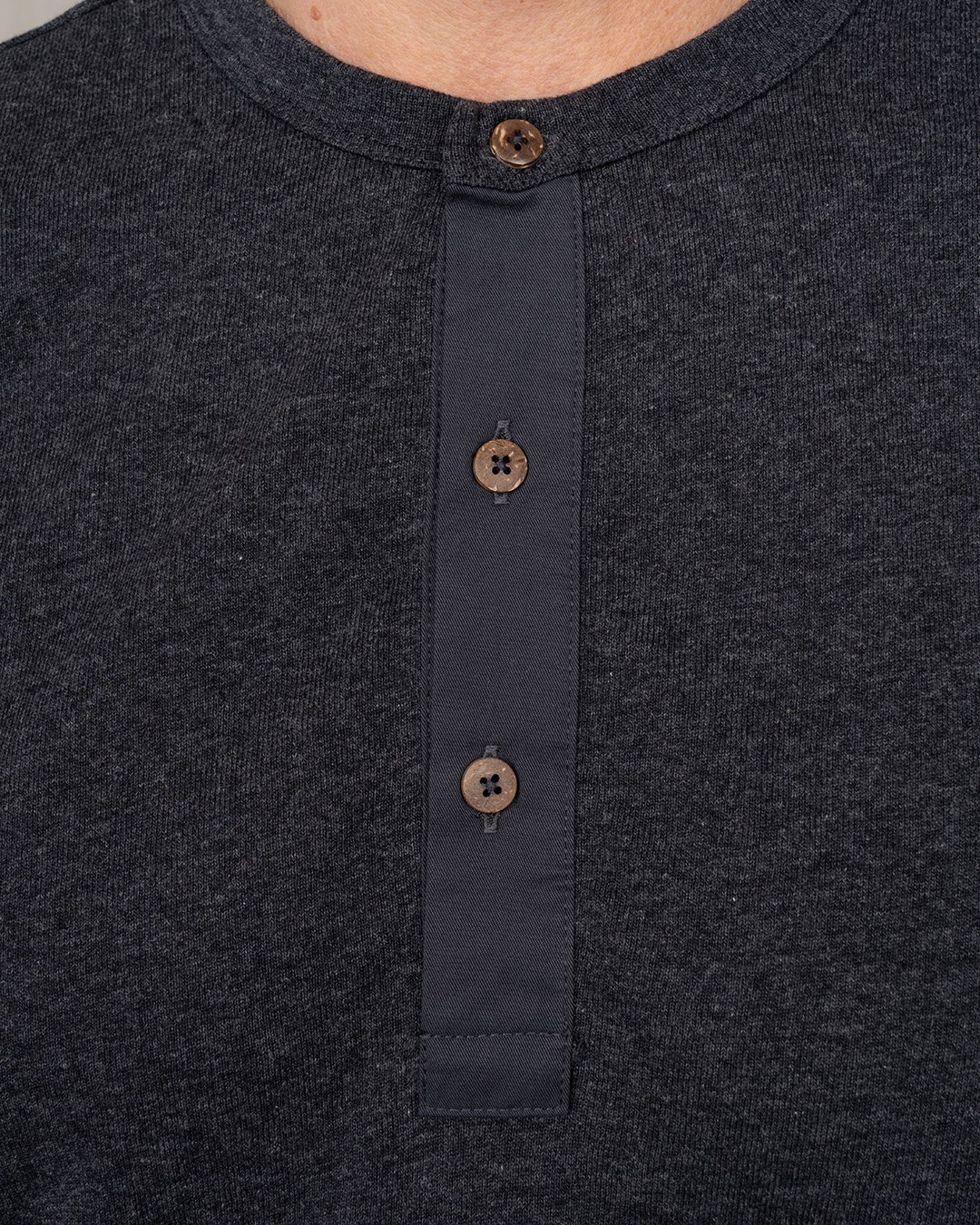 Henley Shirt Long Sleeve Pike Brothers — vintage shirt, side view