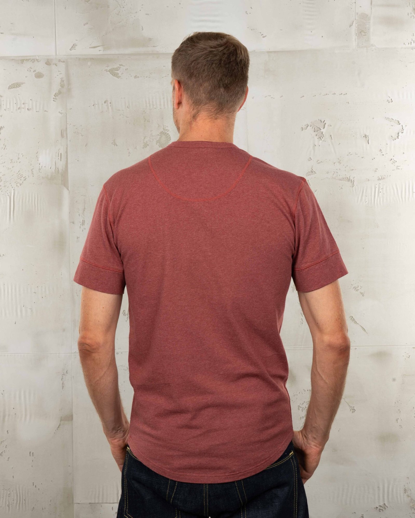 Henley Shirt Short Sleeve Pike Brothers — chemise vintage, vue de dos