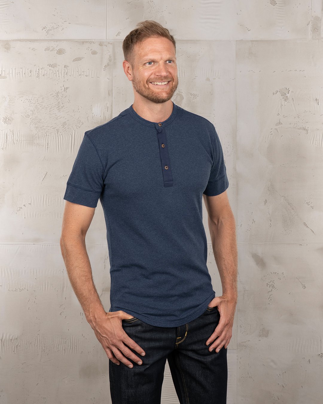 Henley Shirt Short Sleeve Pike Brothers — chemise vintage, vue de dos