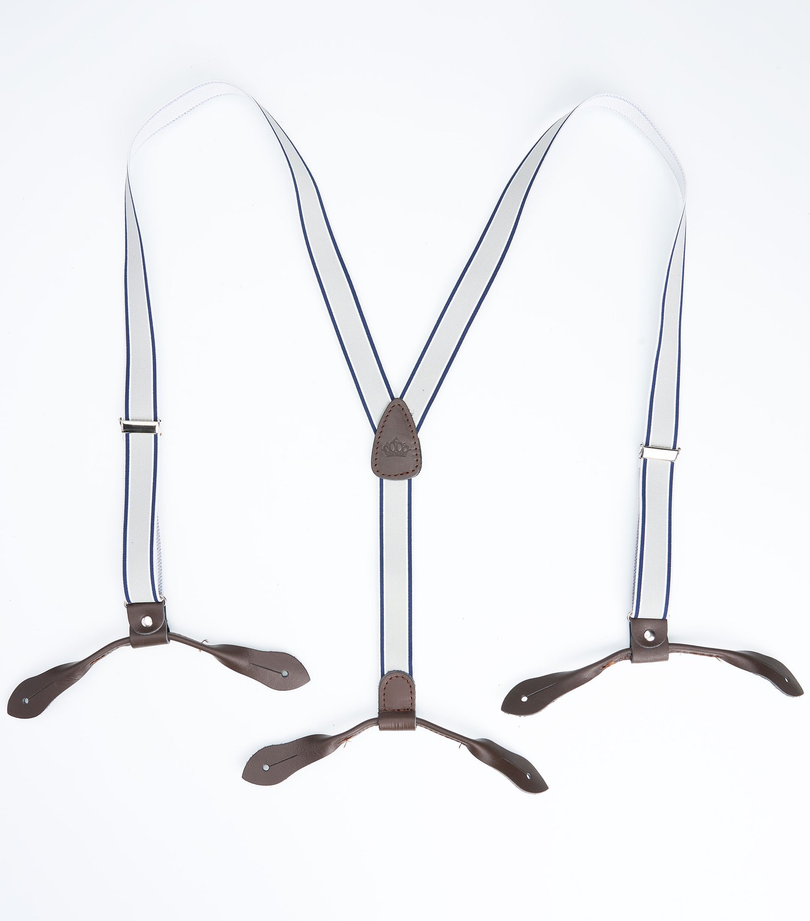 Hunting Braces Blue Pike Brothers — bretelles vintage, vue de face