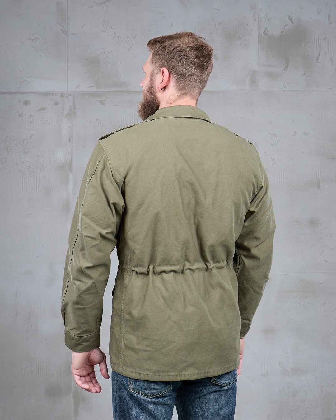 M1951 Field Jacket Olive Pike Brothers — vintage jacket, back view