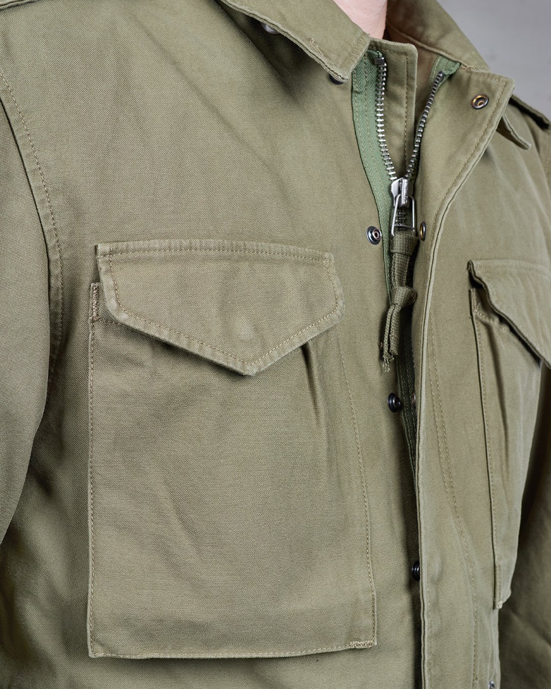 M1951 Field Jacket Olive Pike Brothers — vintage jacket, worn in context