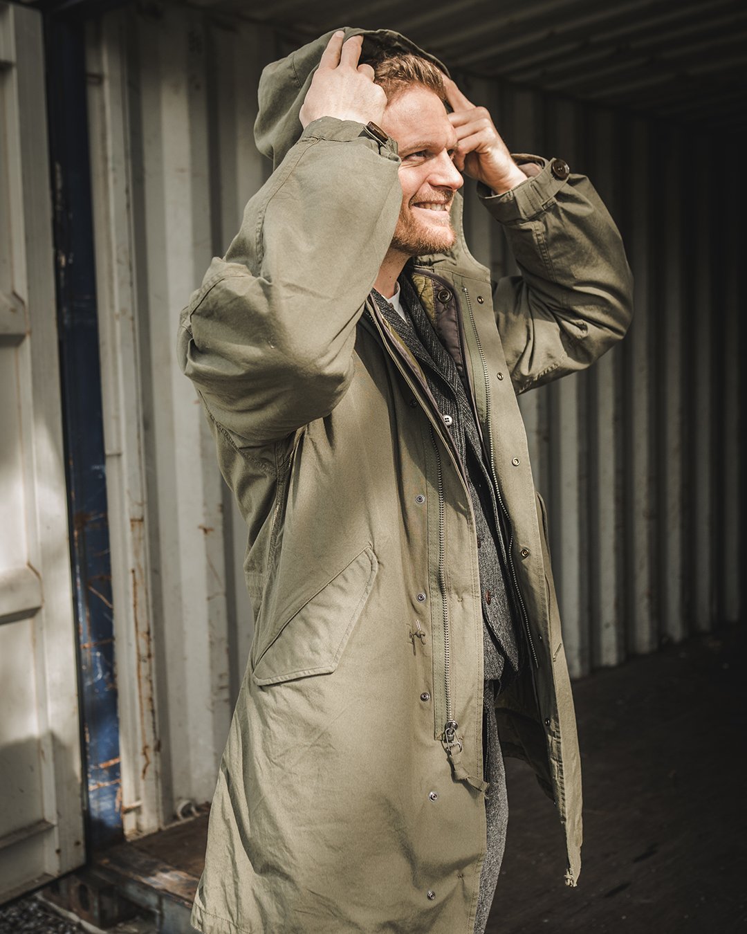 M1951 Field Parka Olive Pike Brothers — veste vintage, détail des poches