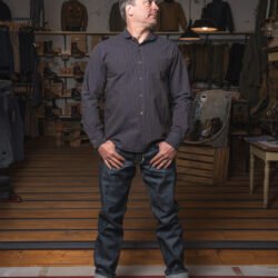 Miner Shirt Hosai Blue Pike Brothers — vintage shirt, back view