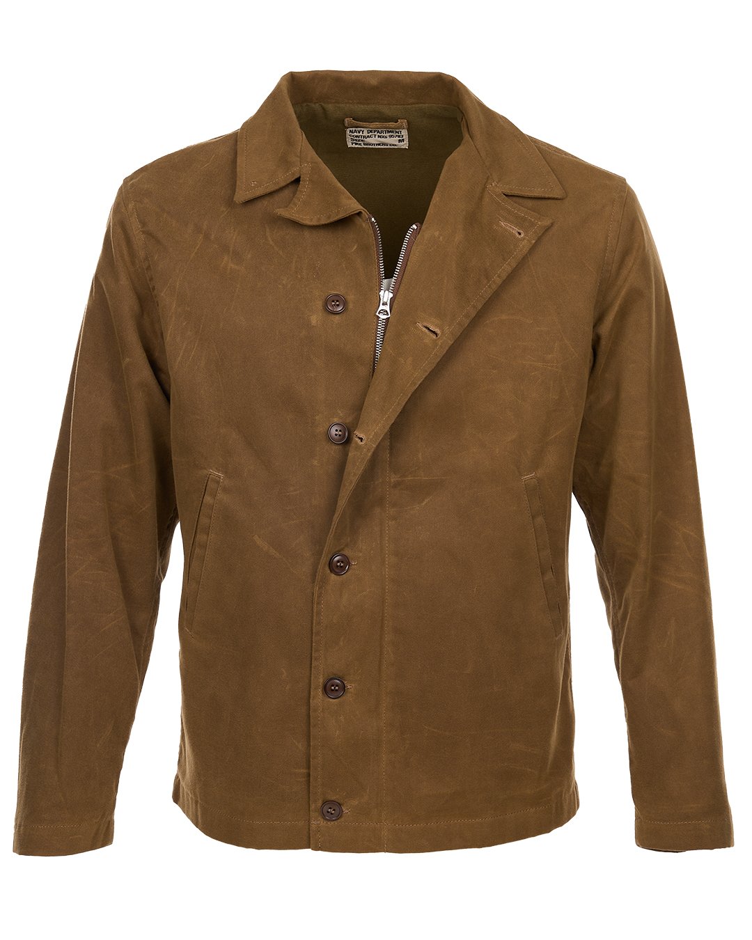 N4 Deck Jacket Waxed Pike Brothers — vintage jacket, worn in context