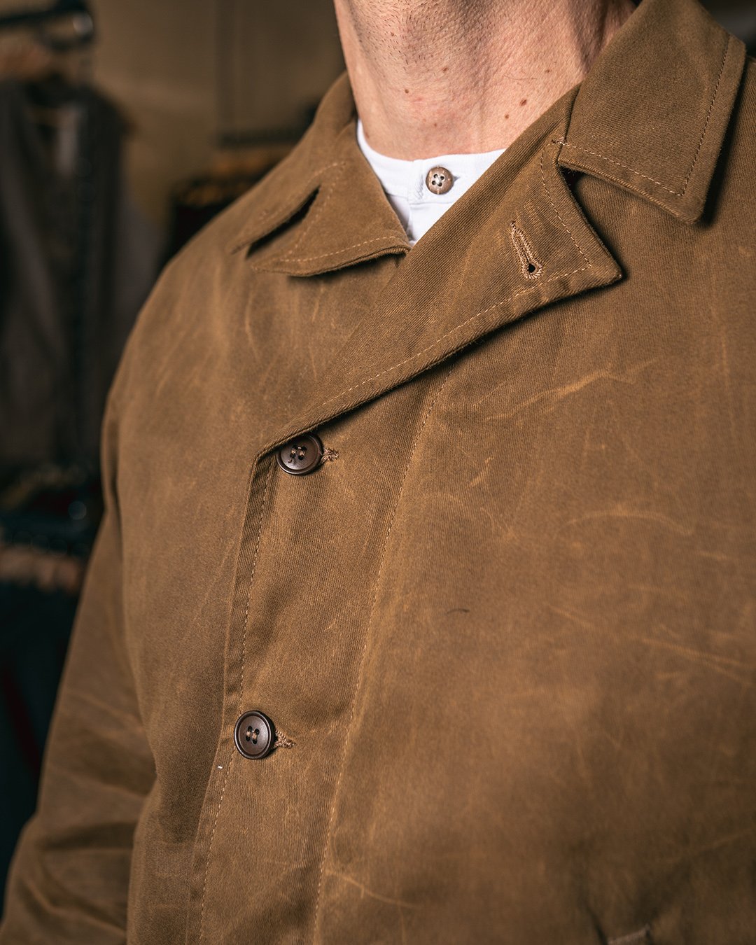 N4 Deck Jacket Waxed Pike Brothers — vintage jacket, side view