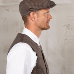 Newsboy Cap Alameda Brown Pike Brothers — casquette vintage, vue de dos