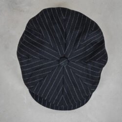 Newsboy Cap Chicago Black Pike Brothers — casquette vintage, vue de dos Newsboy Cap Chicago Black Pike Brothers — casquette vintage, vue de dos