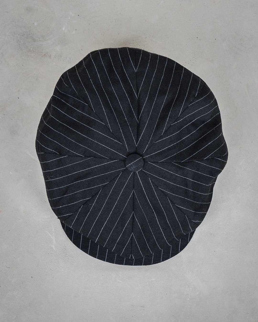 Newsboy Cap Chicago Black Pike Brothers — casquette vintage, vue de dos