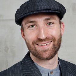 Newsboy Cap Chicago Blue Pike Brothers — casquette vintage, vue de dos Newsboy Cap Chicago Blue Pike Brothers — casquette vintage, vue de dos