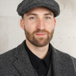 Newsboy Cap Dundee Grey Pike Brothers — casquette vintage, vue de face