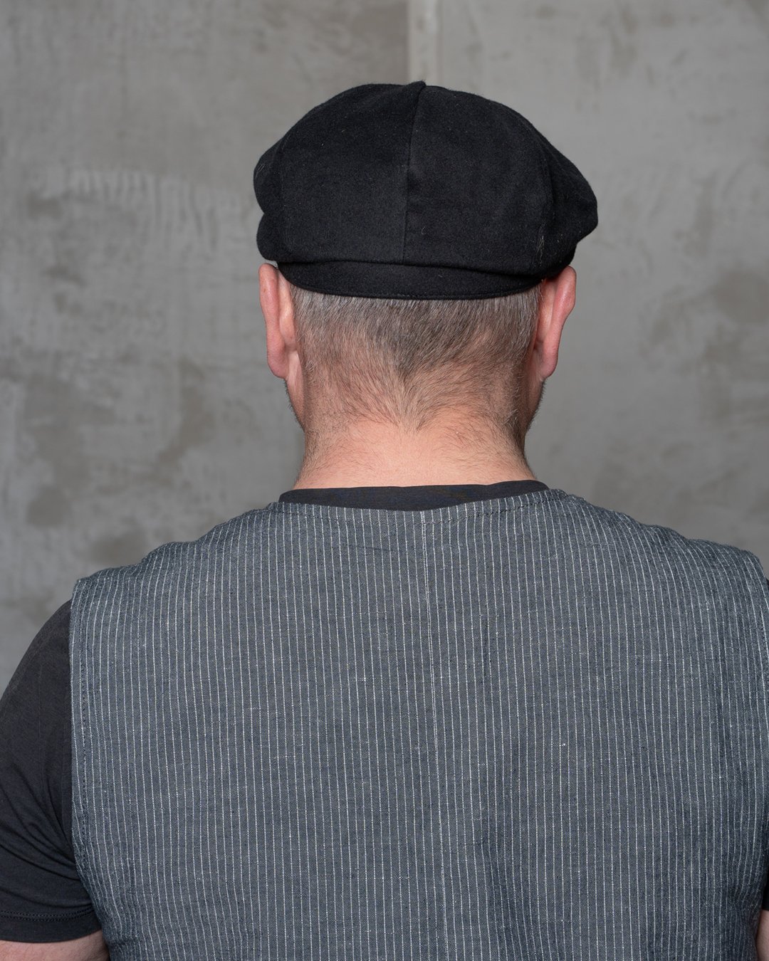 Newsboy Cap Moleskin Sulphur Pike Brothers — casquette vintage, vue de côté