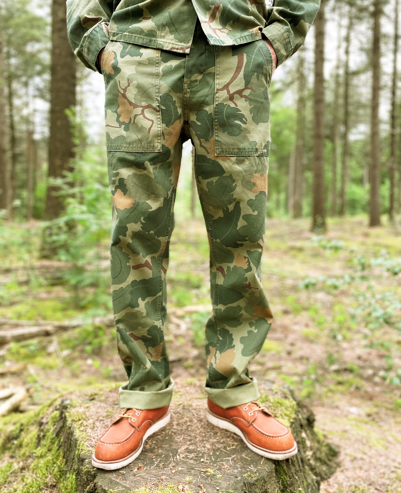 Og-107 Pant Mitchell Green Pike Brothers — vintage pants, button detail