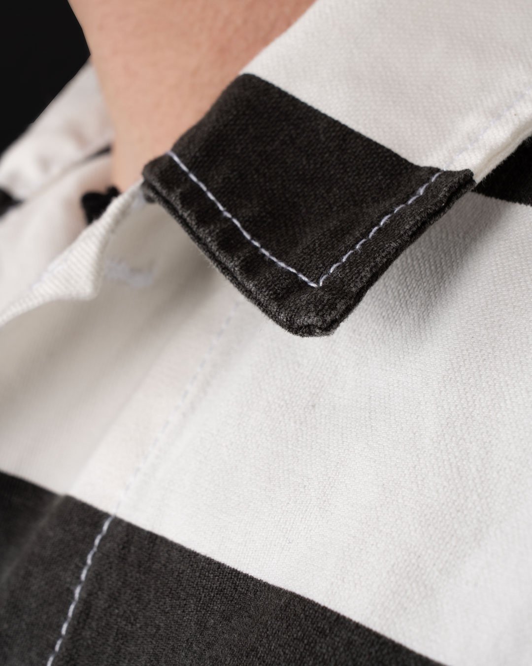 Og-107 Shirt Alcatraz White Pike Brothers — vintage shirt, collar detail