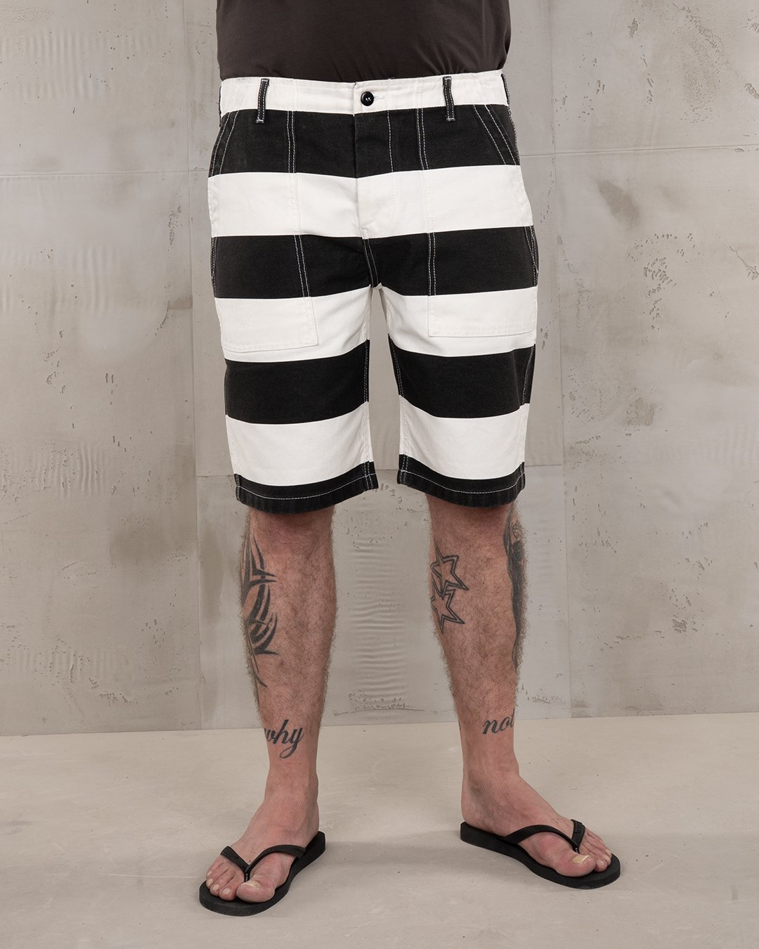 Og-107 Short Alcatraz White Pike Brothers — short vintage, vue de face