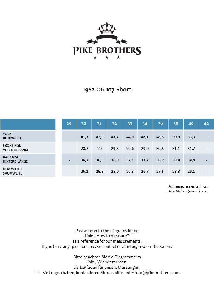 Og-107 Short Grease Black Pike Brothers — short vintage, vue d’ensemble