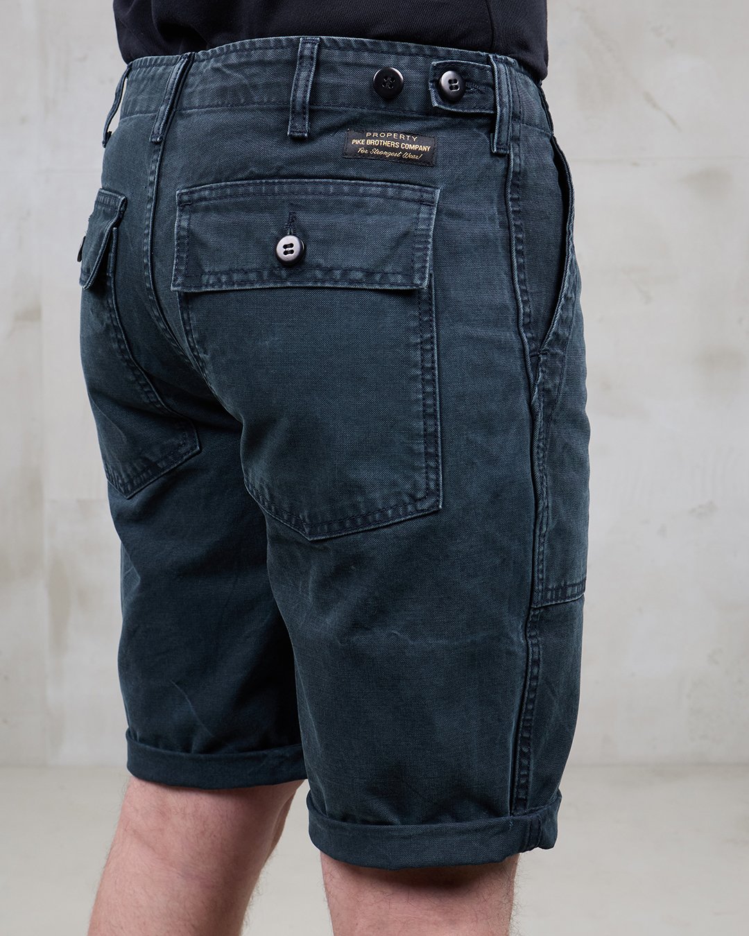 Og-107 Short Grease Black Pike Brothers — short vintage, détail des poches